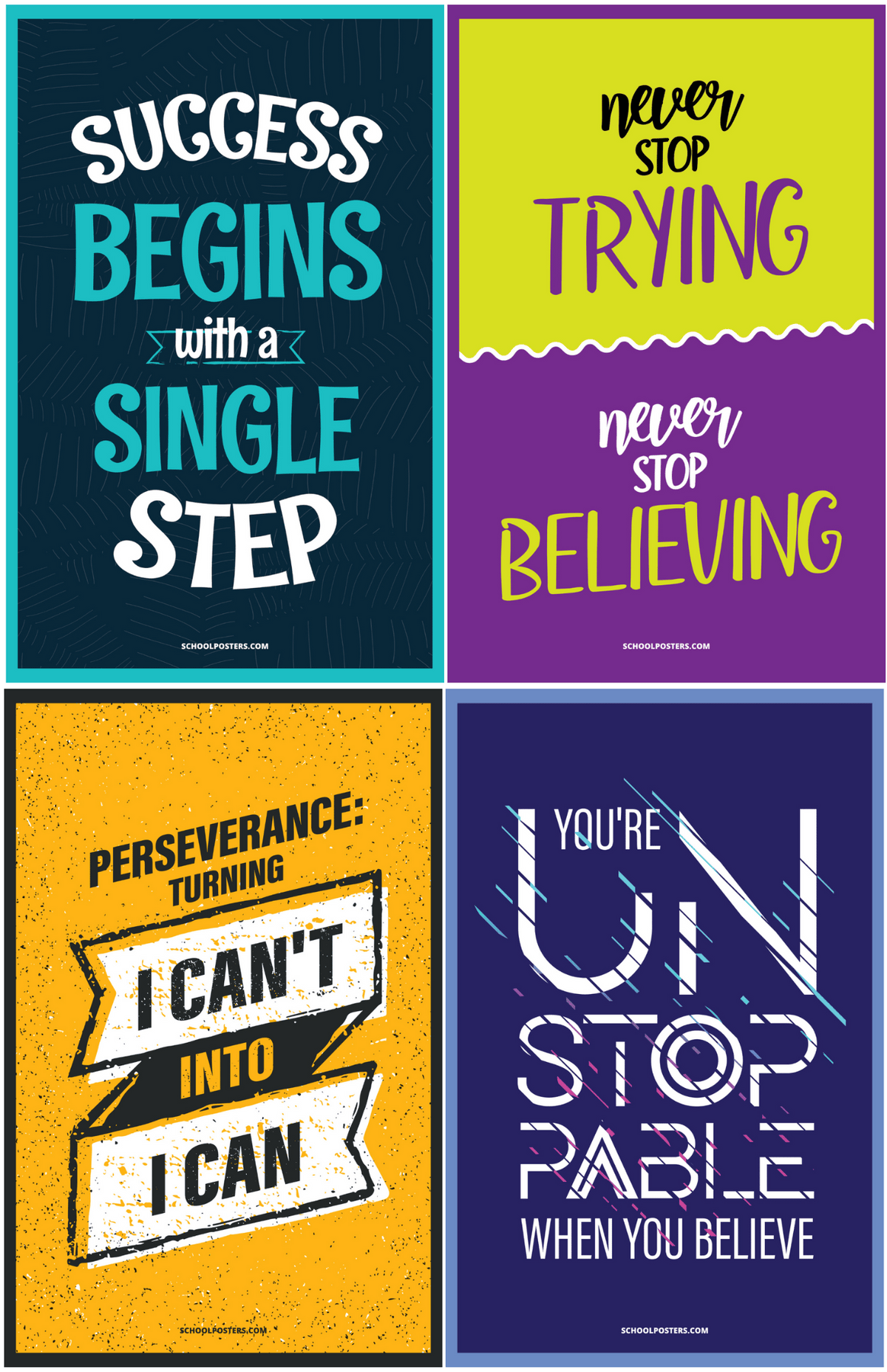 Peritance Posters Perseverance Poster Package – SchoolPosters.com LLC