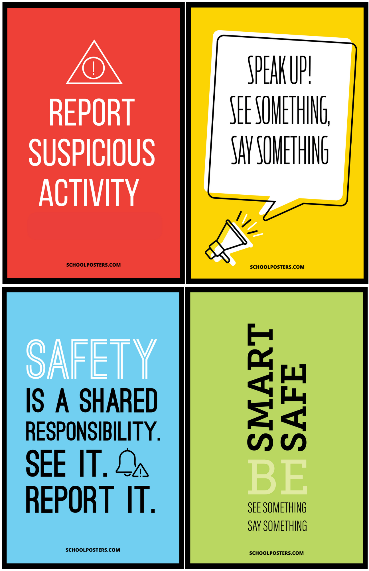 School Safety Poster Package (Set Of 15)