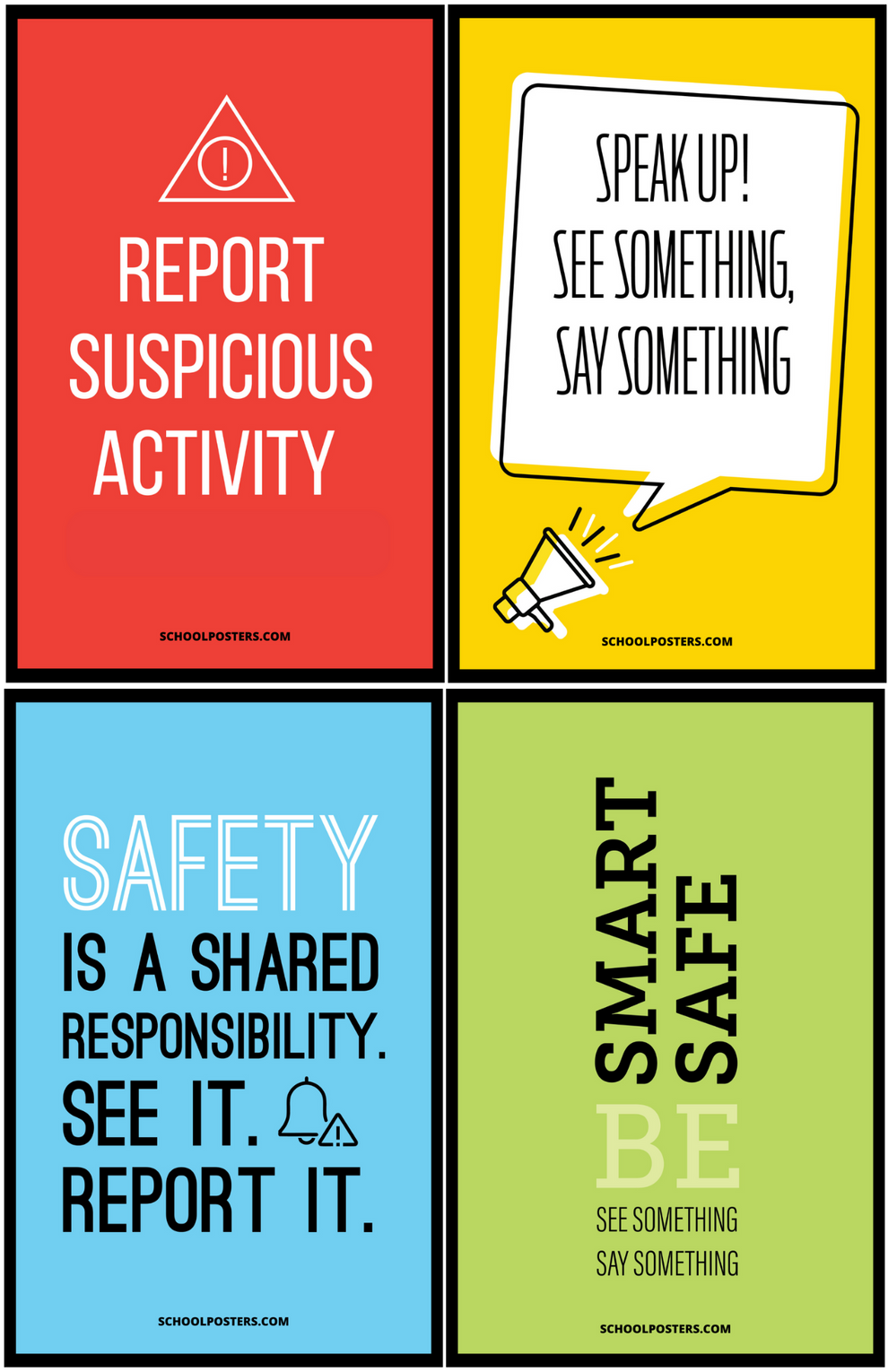 School Safety Poster Package SchoolPosters com LLC