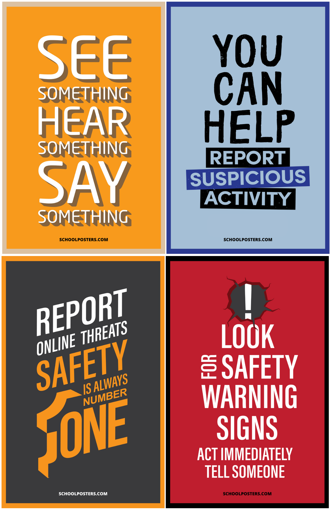 School Safety Poster Package (Set Of 15)