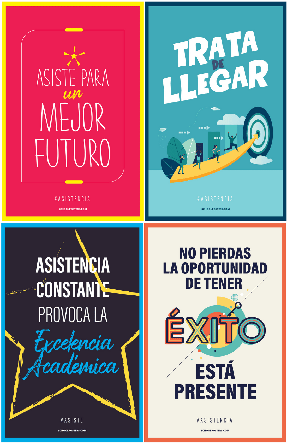 Spanish Student Attendance Poster Package - SchoolPosters.com LLC