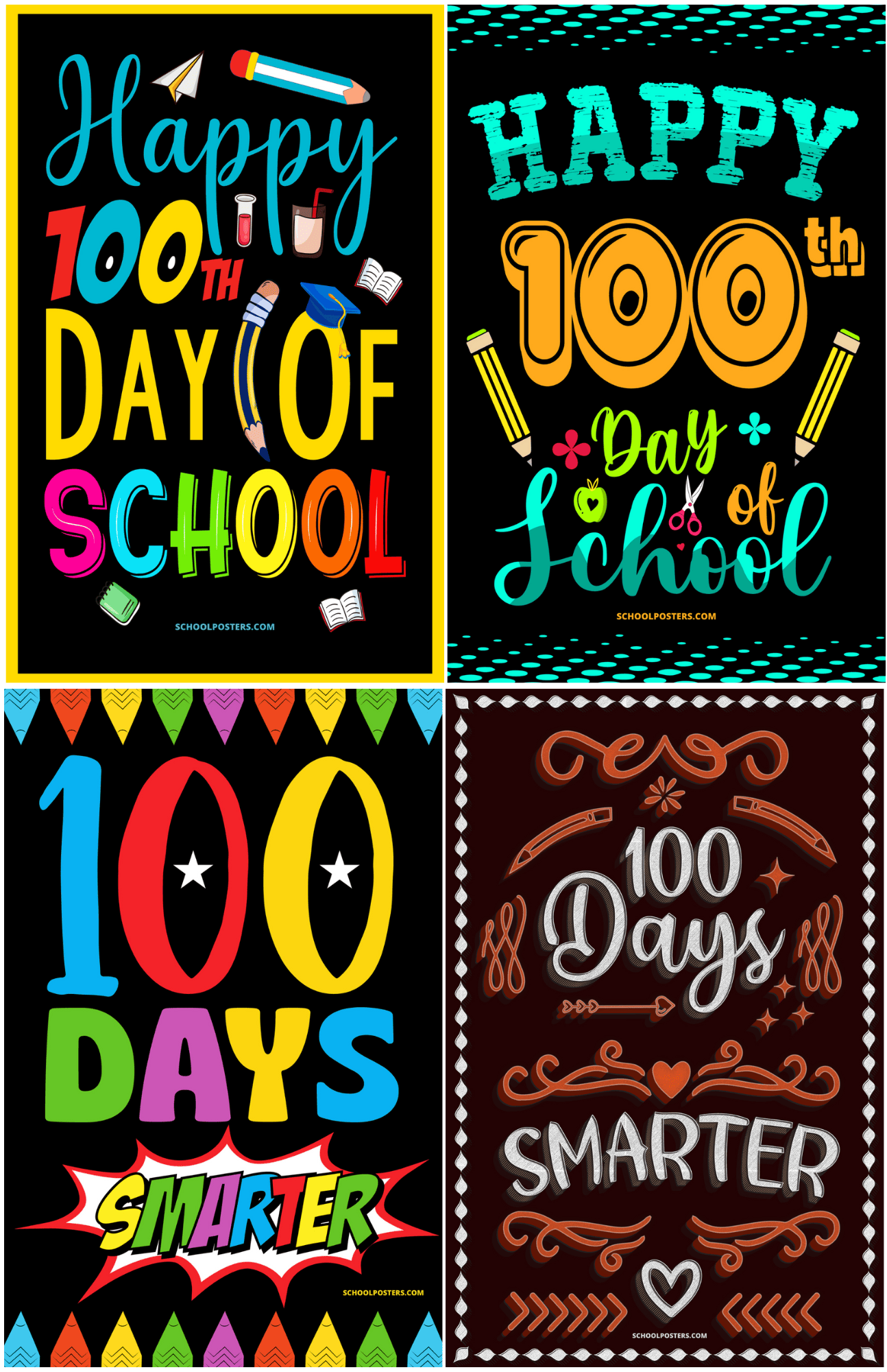 100 Days of School Poster Package
