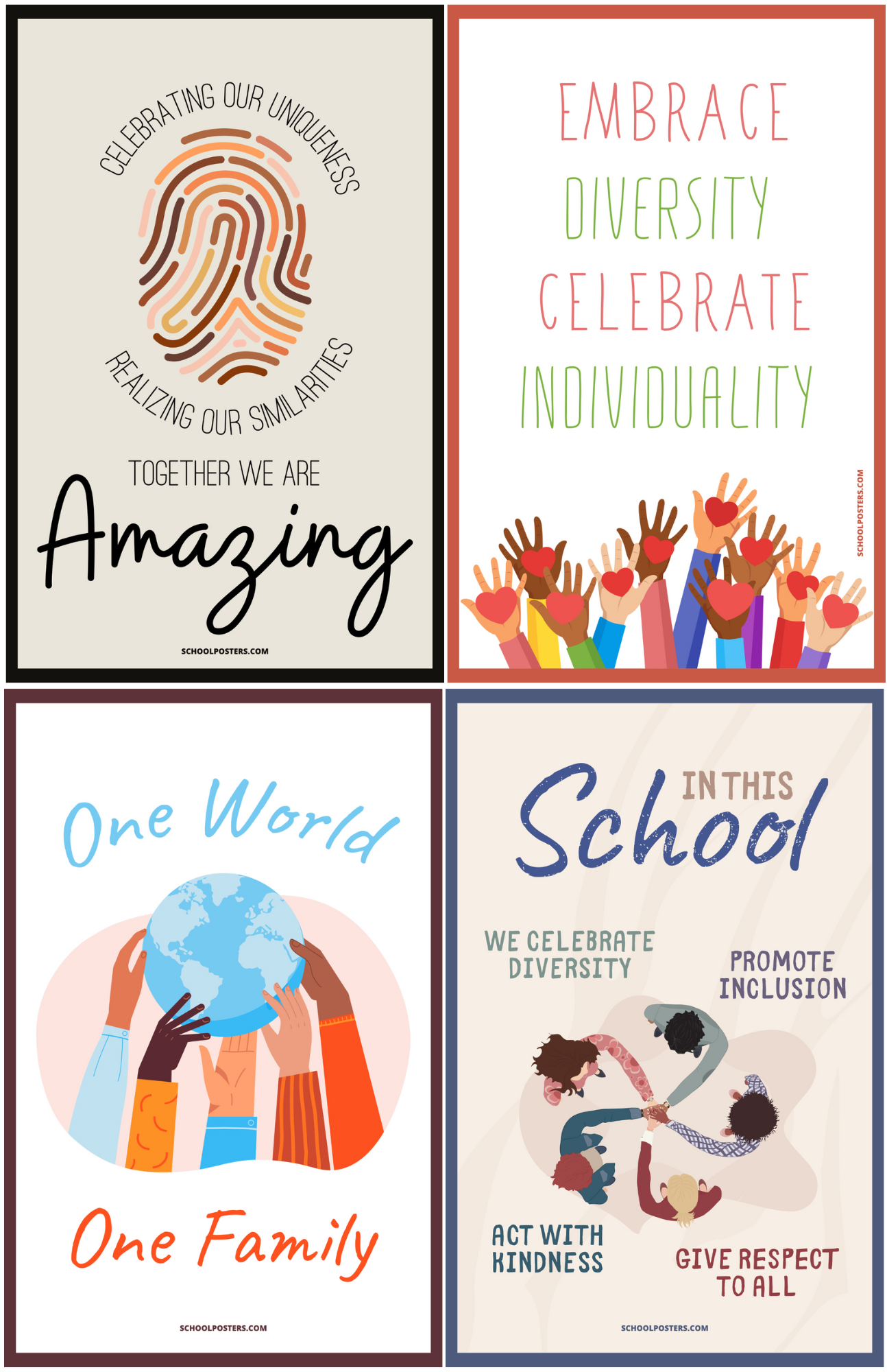 Celebrate Diversity Poster Package (Set Of 12)