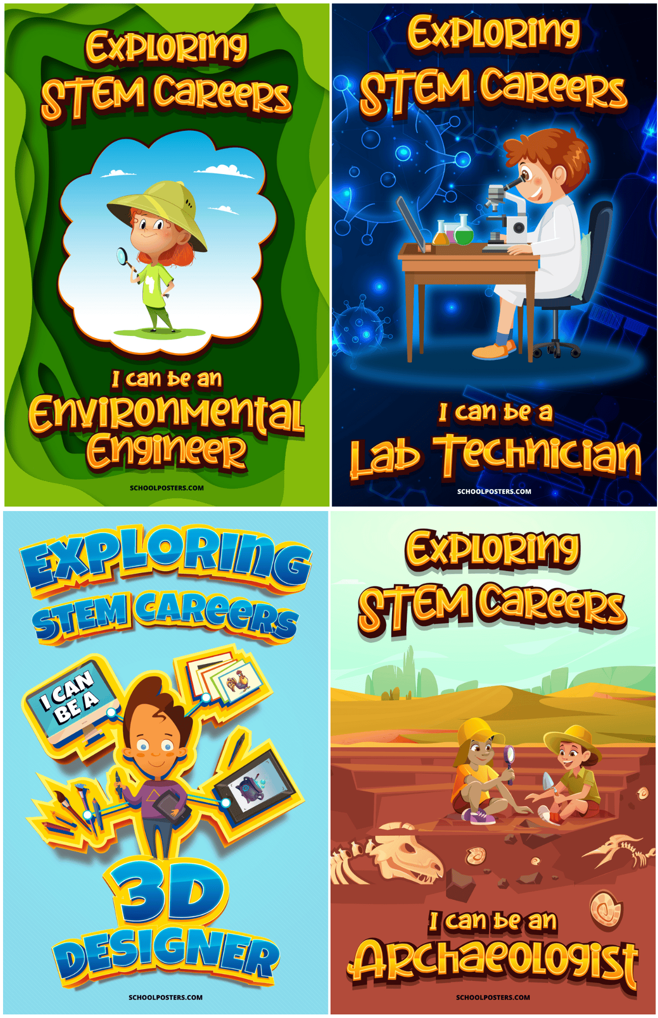 Elementary STEM Career Exploration Poster Package
