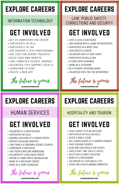 Explore Careers Poster Package (Set Of 16)