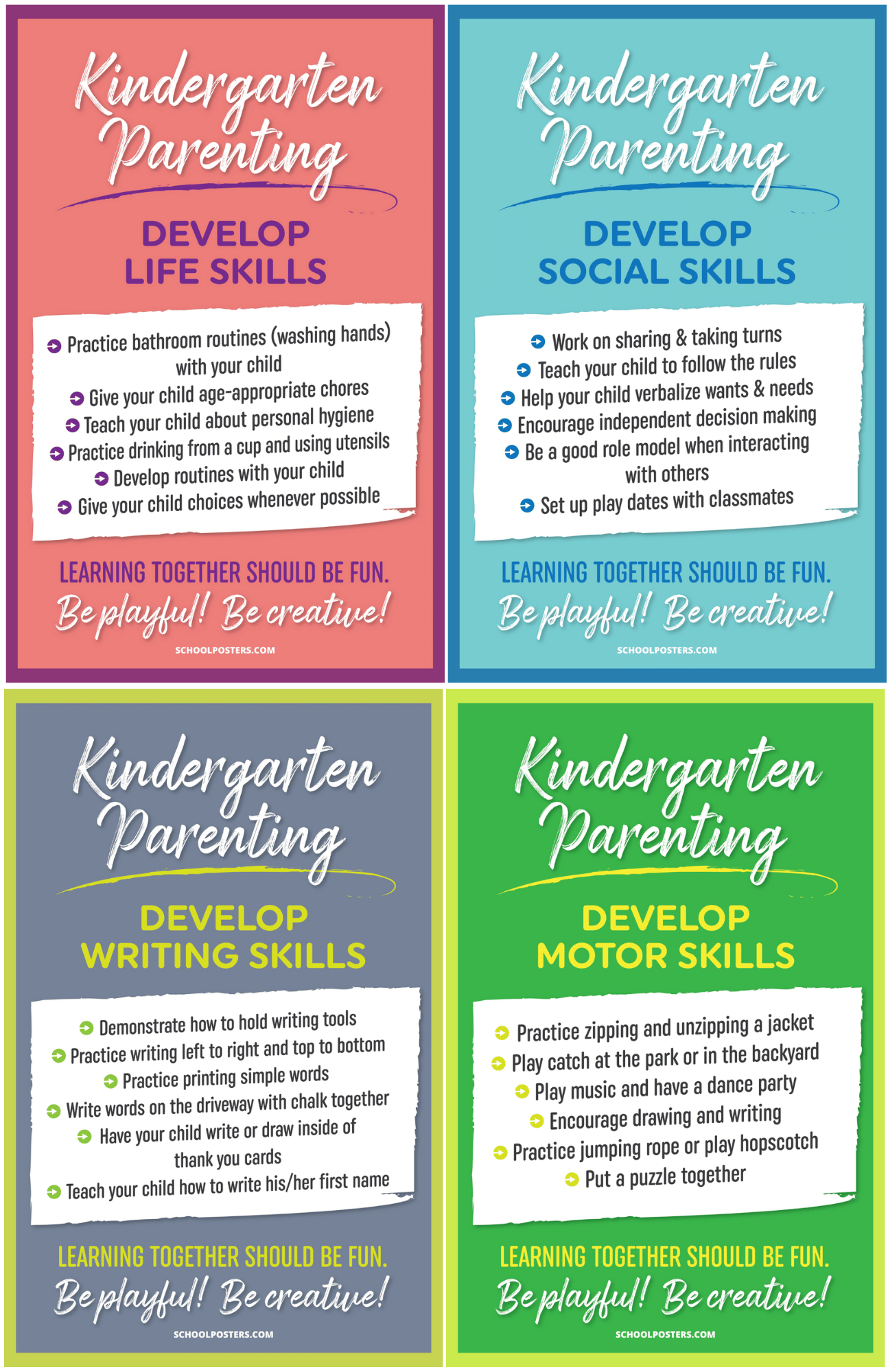 Kindergarten Parenting Poster Package