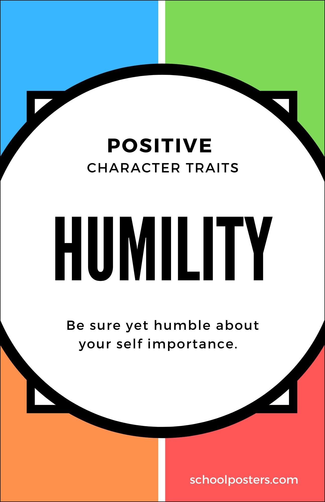 Elementary Character Humility Poster