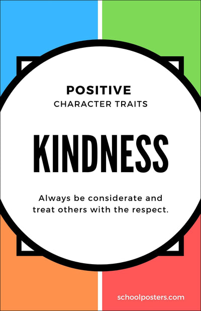 Elementary Character Kindness Poster