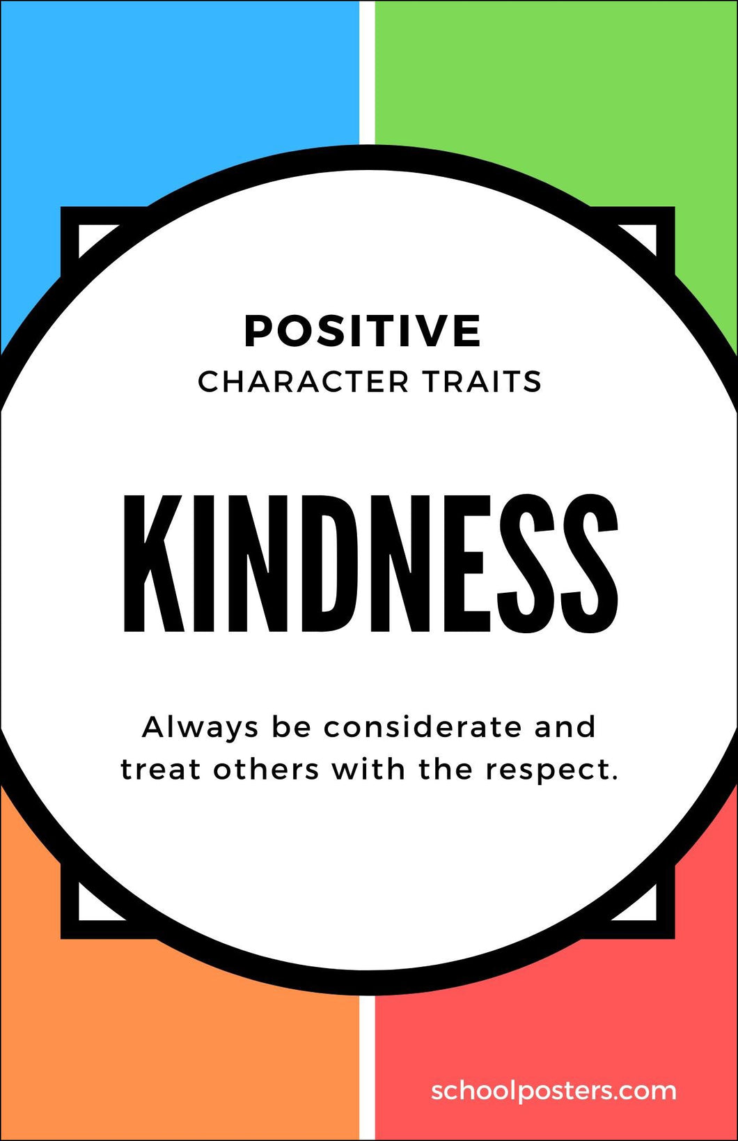 Elementary Character Kindness Poster