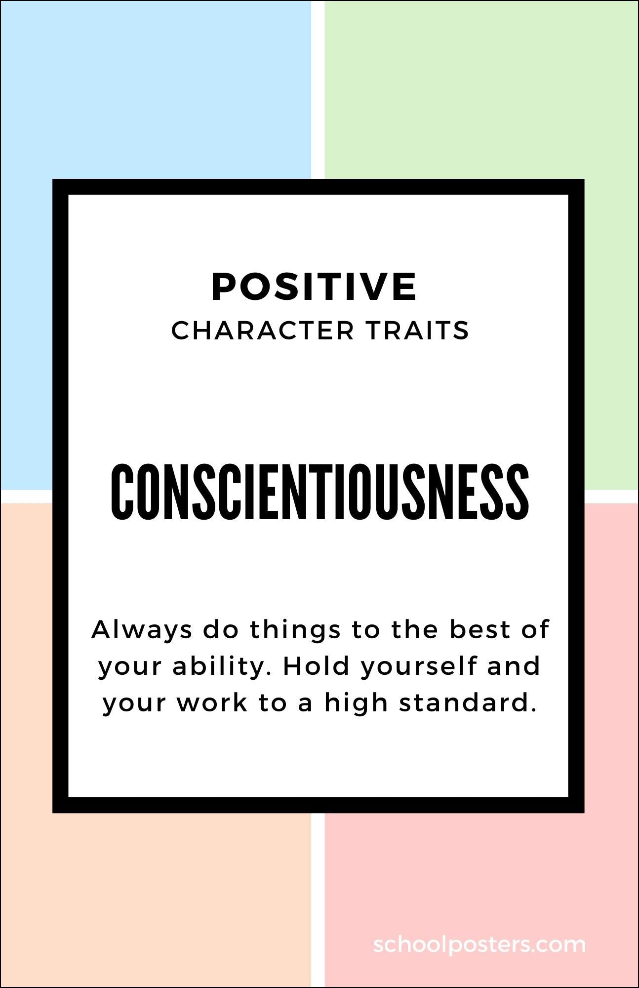 Character Conscientiousness Poster
