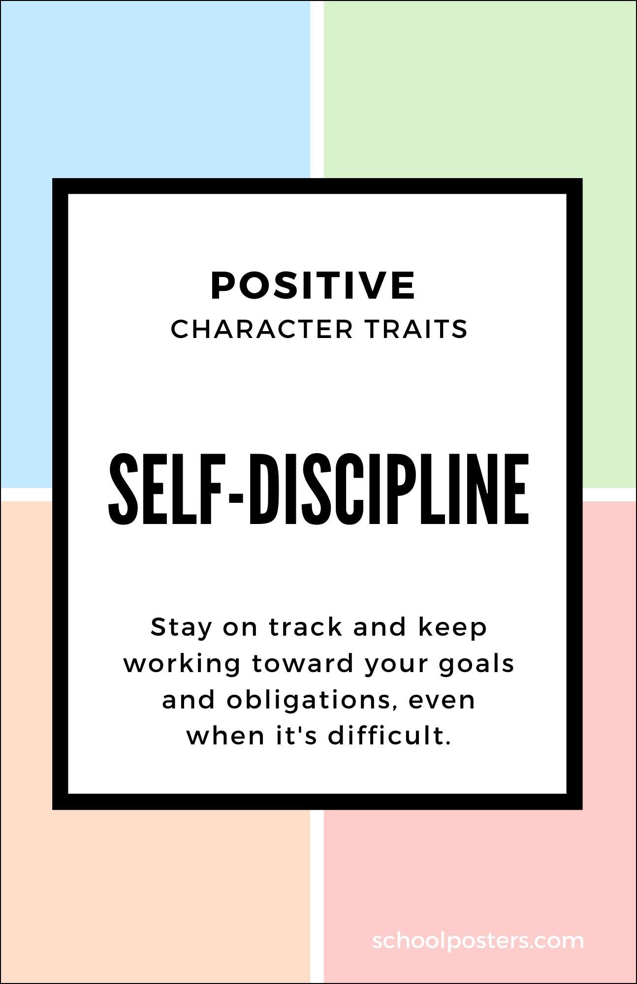 Character Self-Discipline Poster