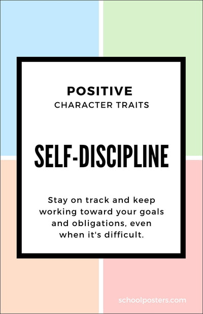 Character Self-Discipline Poster