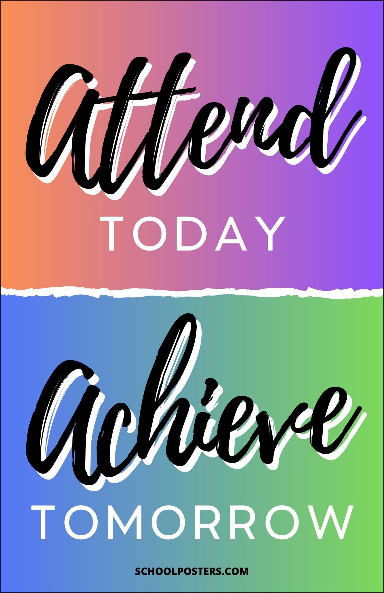 School Attendance Posters School attendance posters