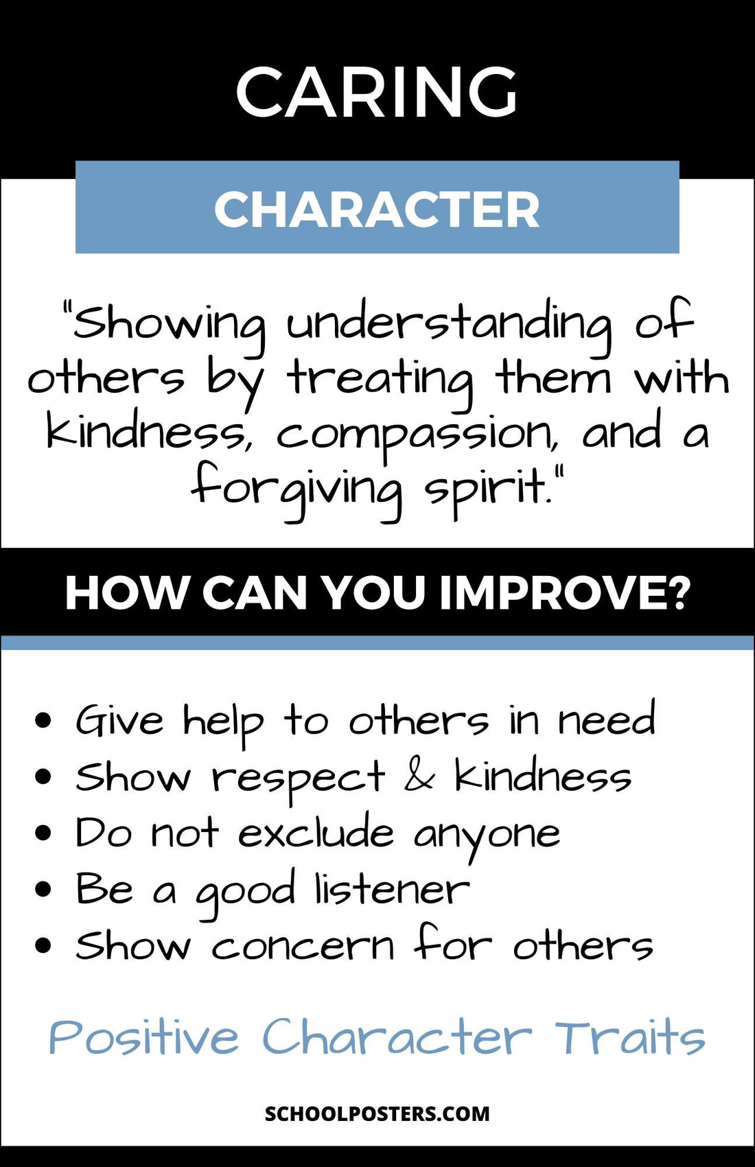 Caring Character Trait Poster – SchoolPosters.com LLC