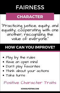 Fairness Character Trait Poster