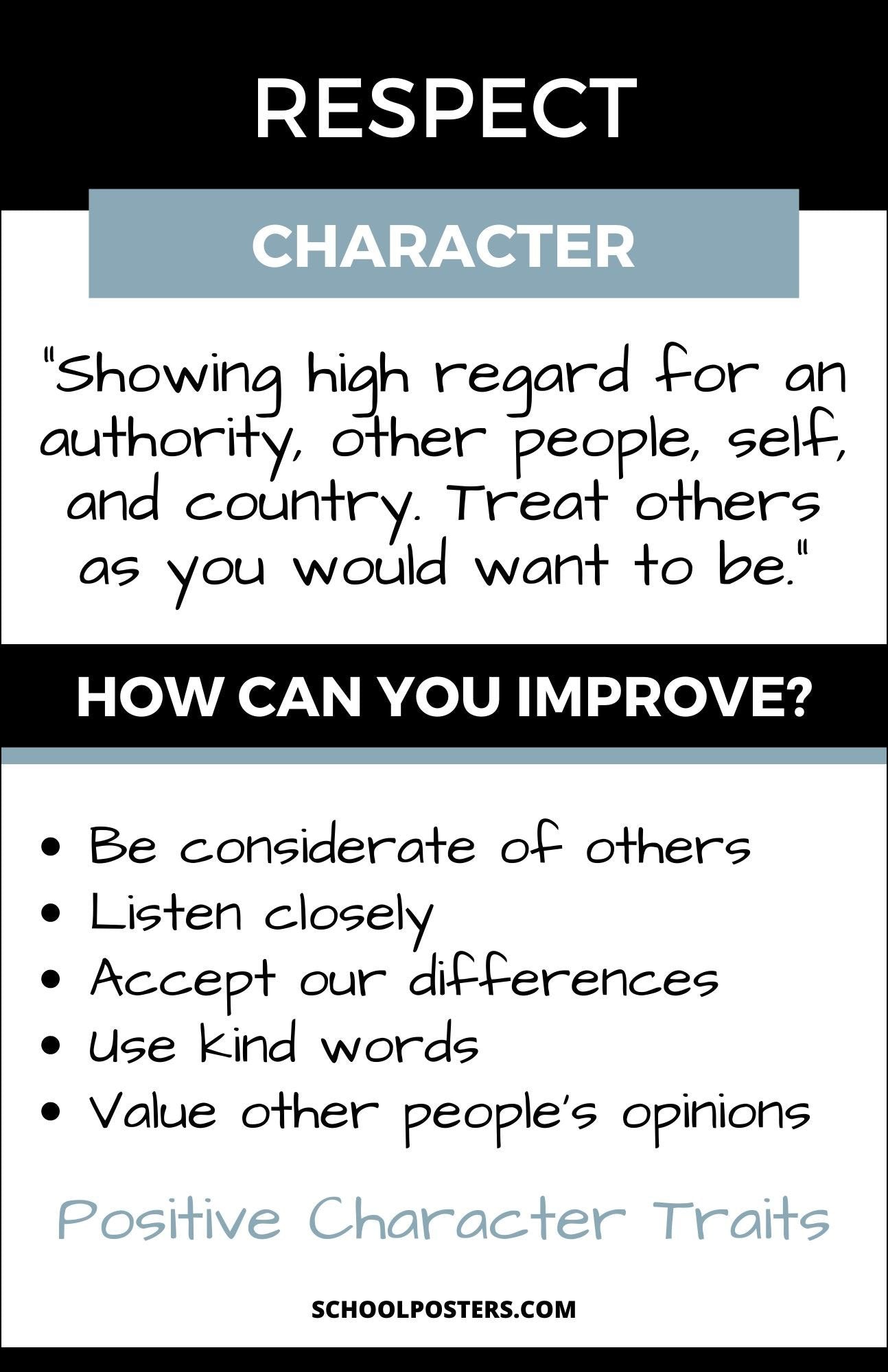 Respect Character Trait Poster