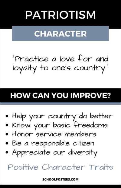 Patriotism Character Trait Poster