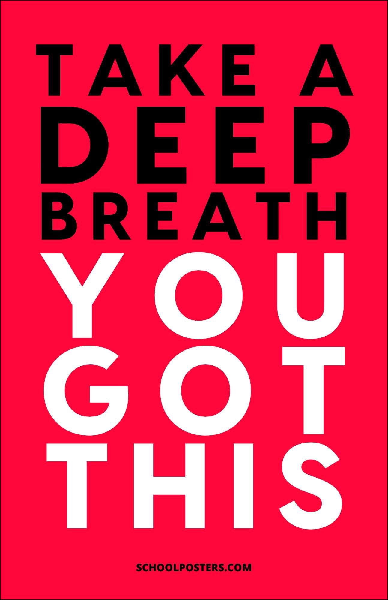 Take a Deep Breath You Got This Poster
