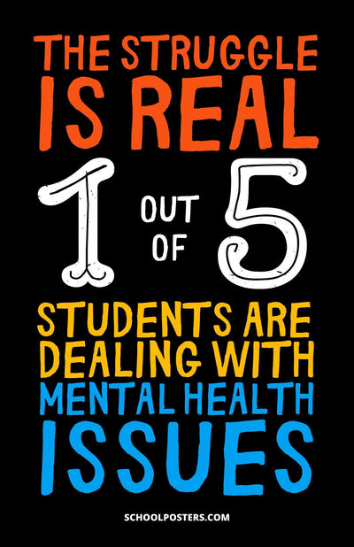 The Struggle is Real Mental Health Poster