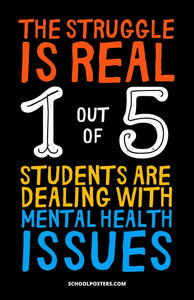 The Struggle is Real Mental Health Poster