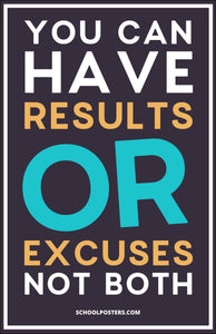 Results or Excuses Poster