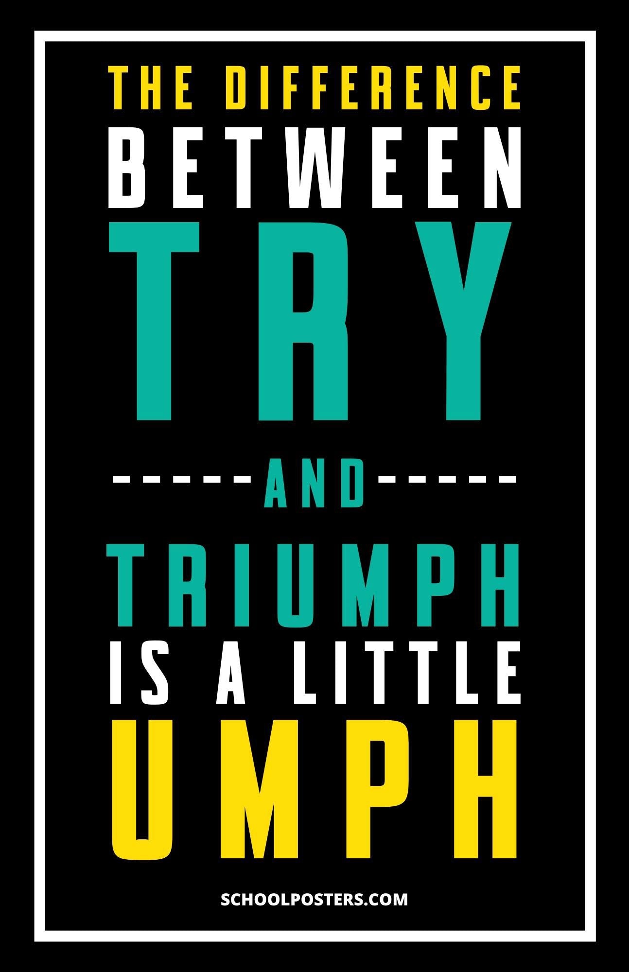 Try and Triumph Poster