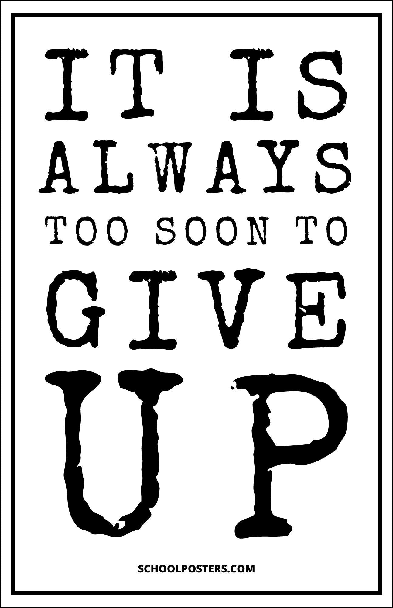 Don't Give Up Poster