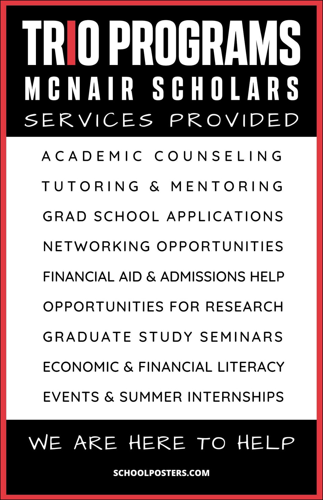McNair Scholars Services Poster