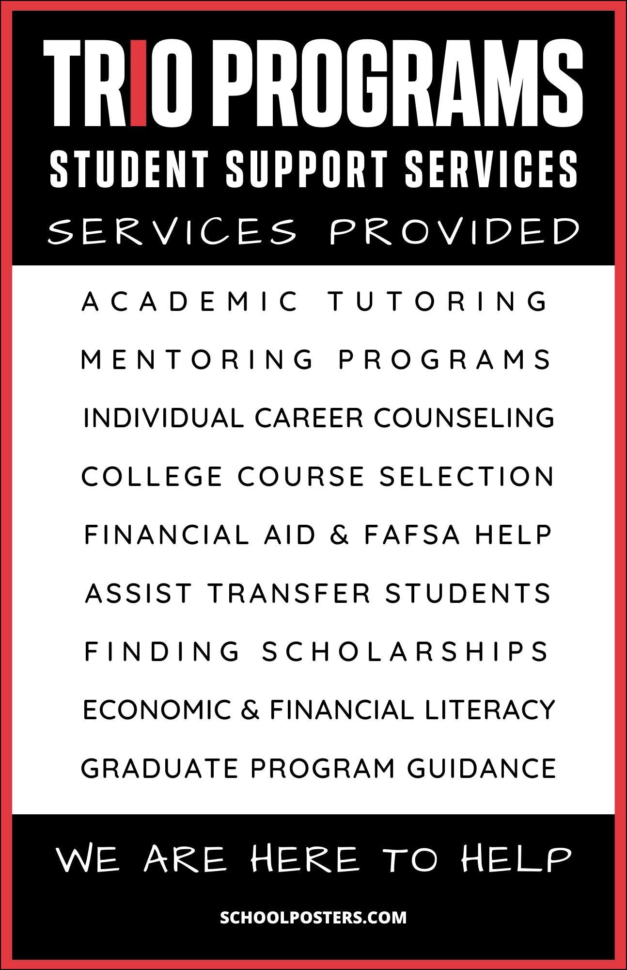 Student Support Services Poster