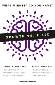 Growth Mindset Vs Fixed Mindset Poster
