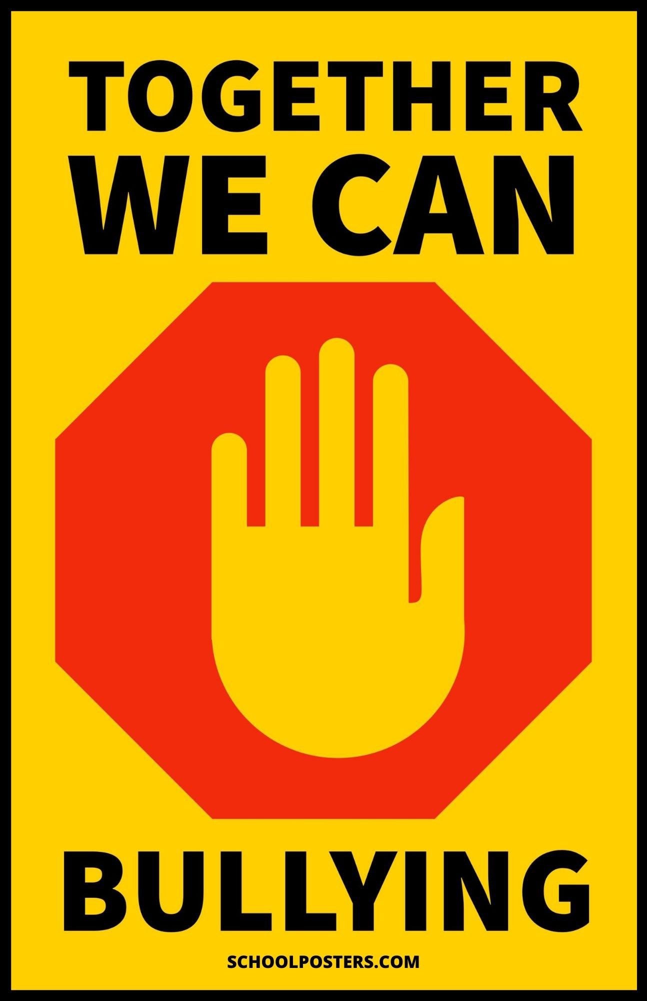 Together We Can Stop Bullying Poster