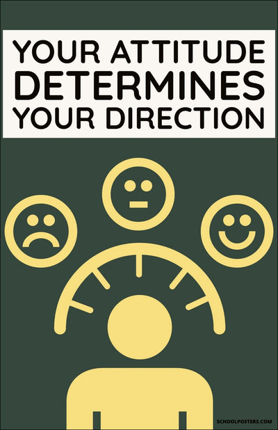 Your Attitude Determines Your Direction Poster