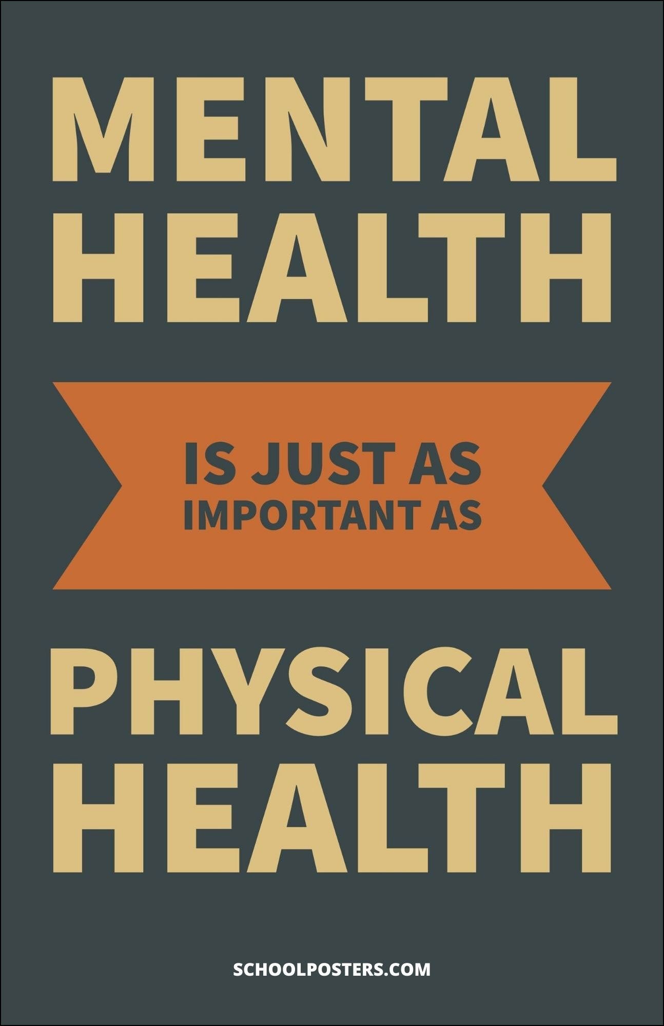 Mental Health Is Just As Important As Physical Health Poster
