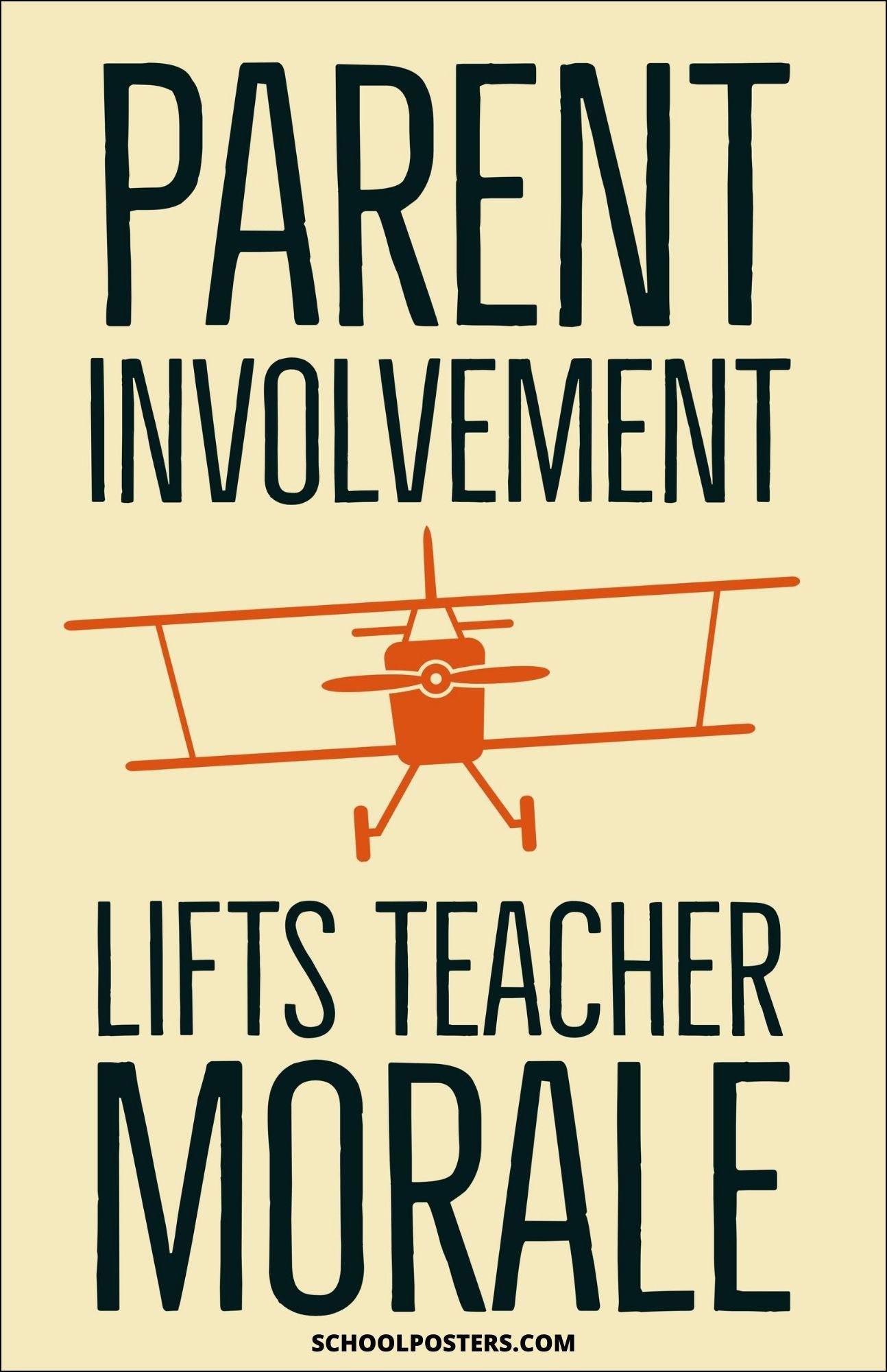 Parent Involvement Lifts Teacher Morale Poster
