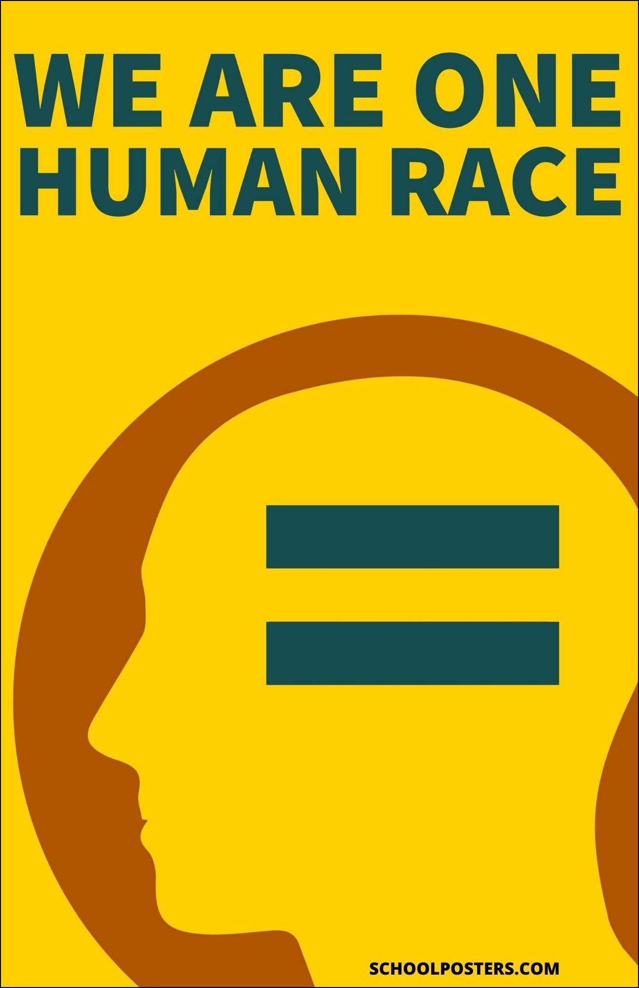 We Are One Human Race Poster