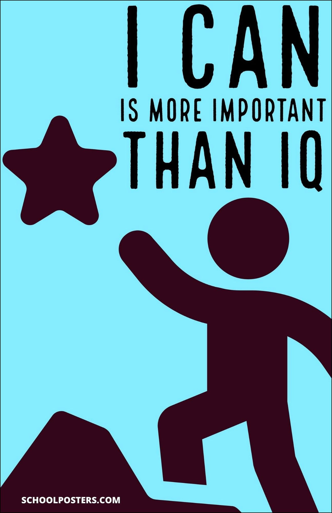 I Can Is More Important Than IQ Poster