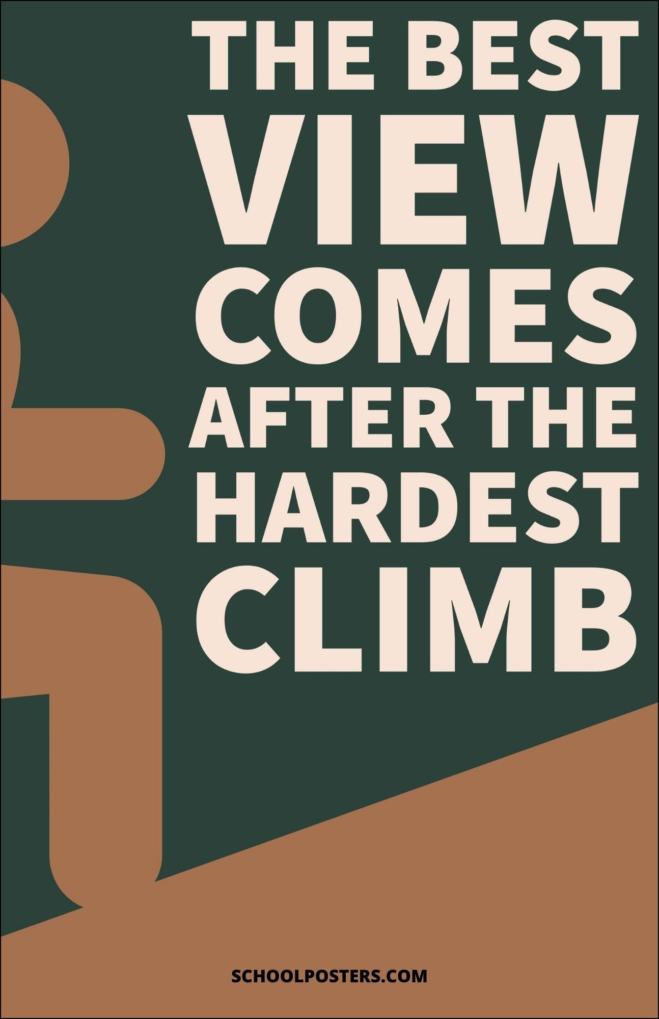 The Best View Comes After The Hardest Climb Poster