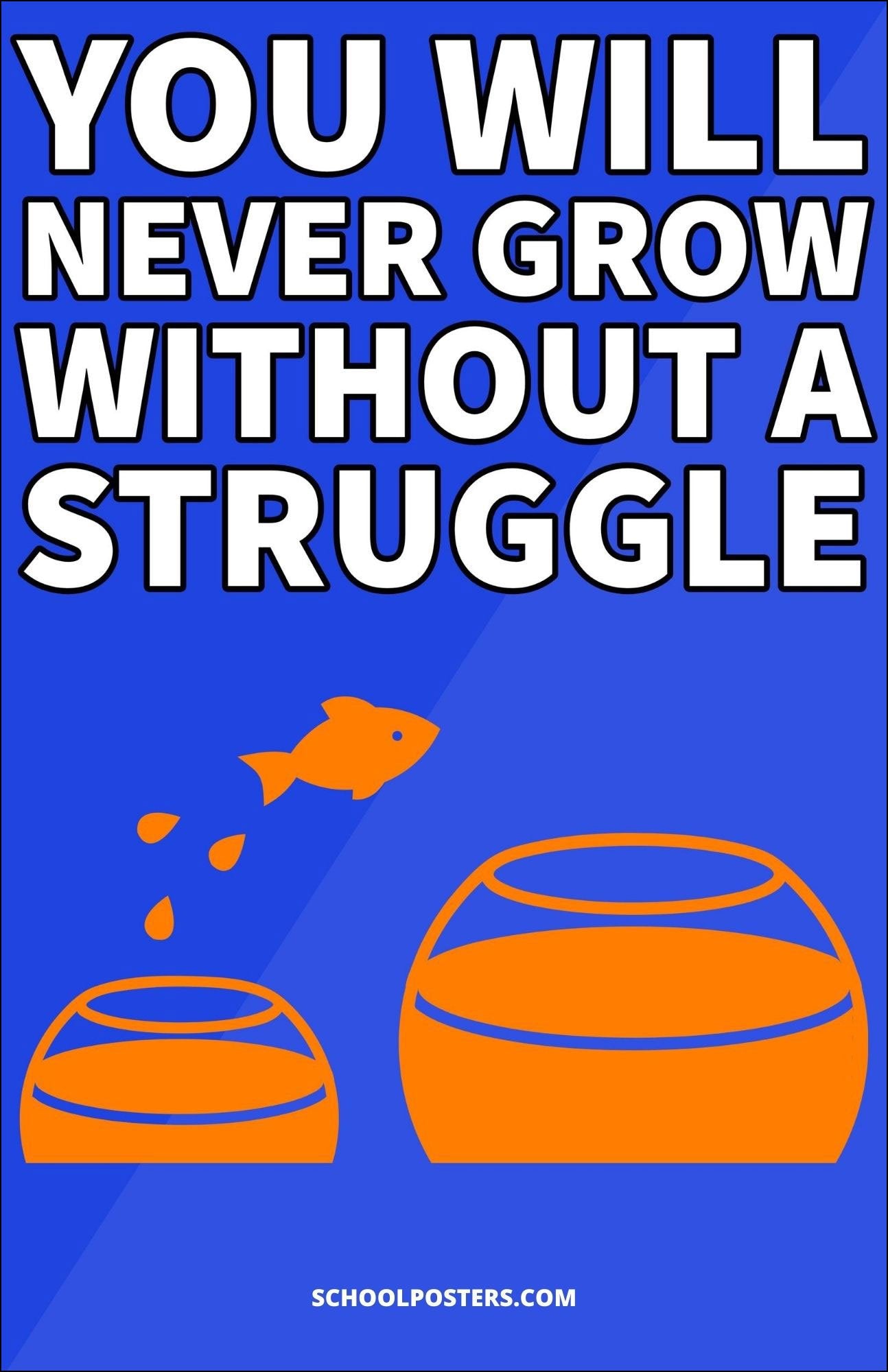 You Will Never Grow Without A Struggle Poster