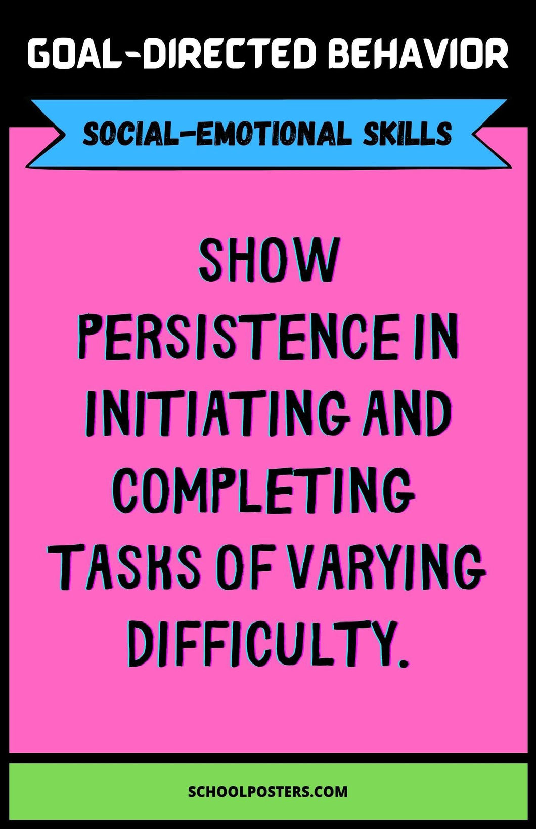 Goal Directed Behavior Social Emotional Skills Poster