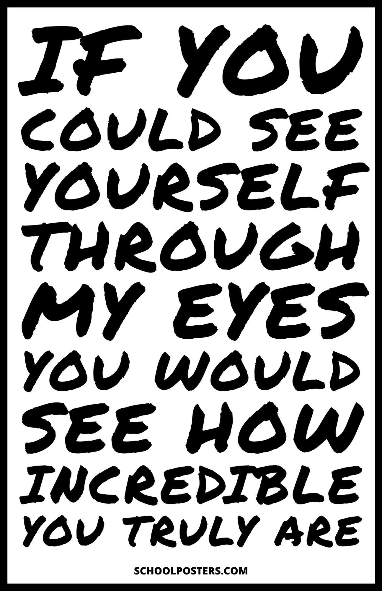If You Could See Yourself Through My Eyes Poster