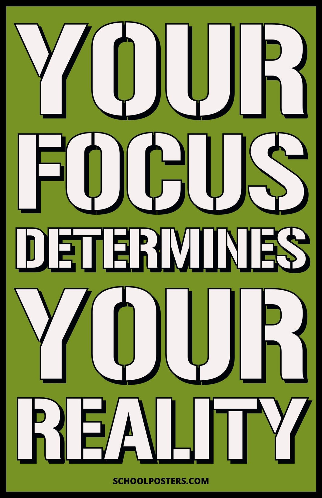 Your Focus Determines Your Reality Poster
