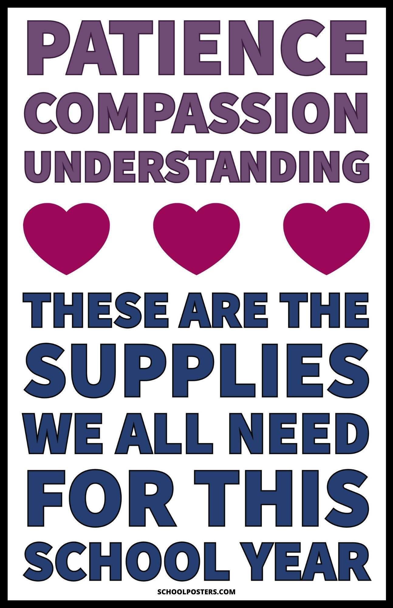Patience Compassion Understanding Poster