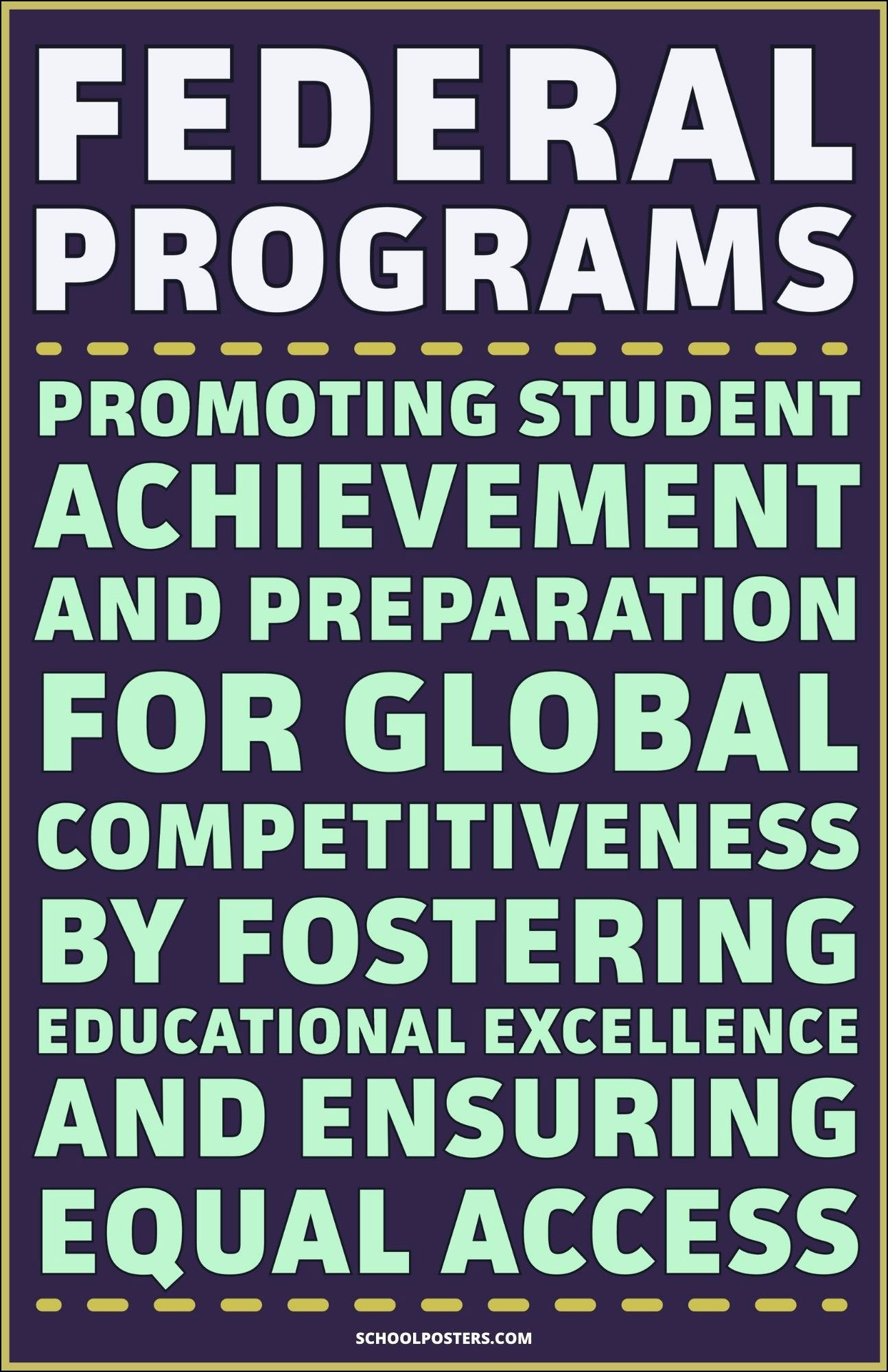 Federal Programs Poster – SchoolPosters.com LLC