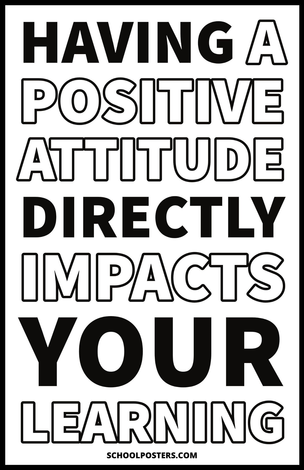 Having A Positive Attitude Poster