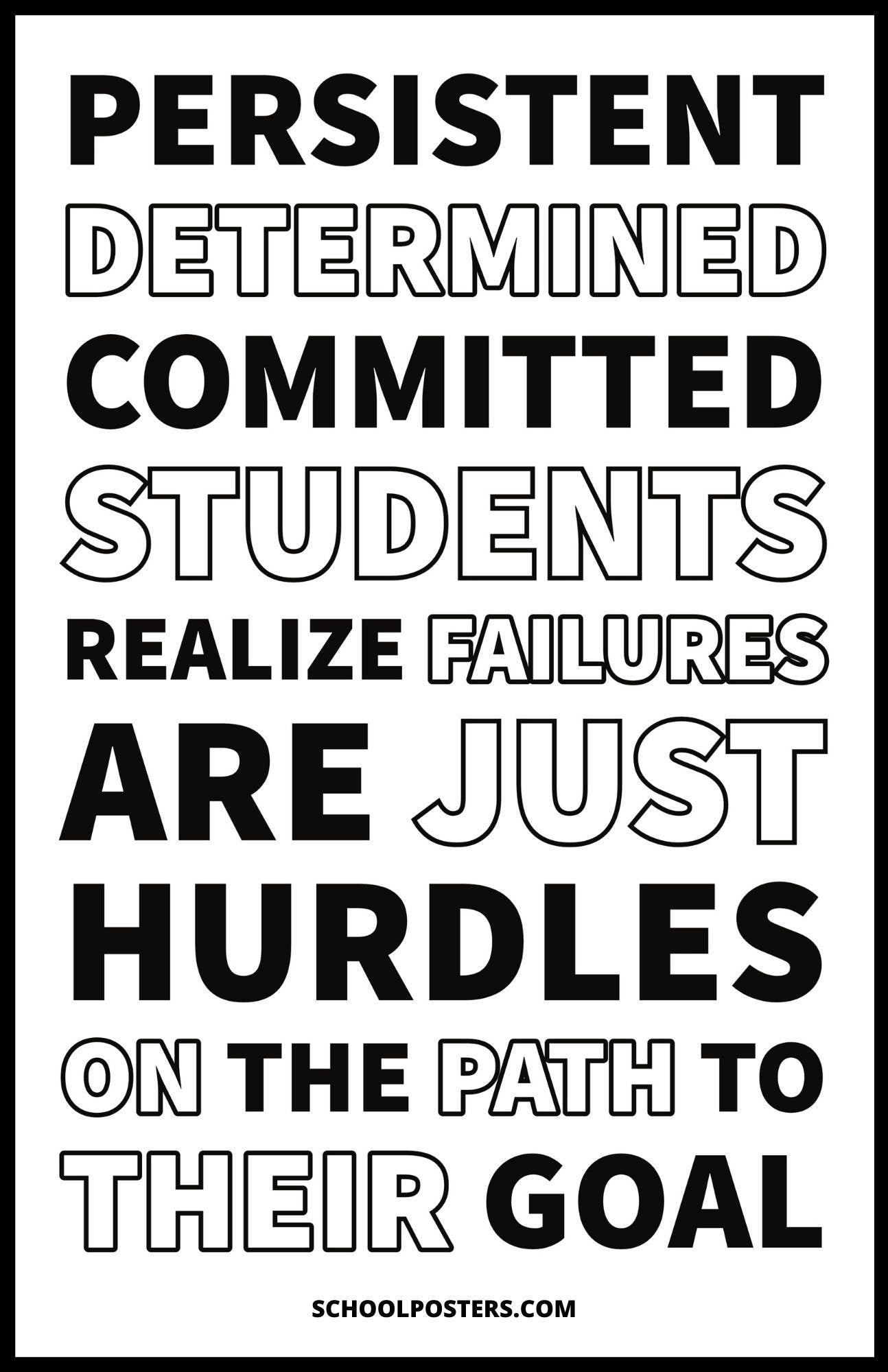 Persistent Determined Committed Students Poster