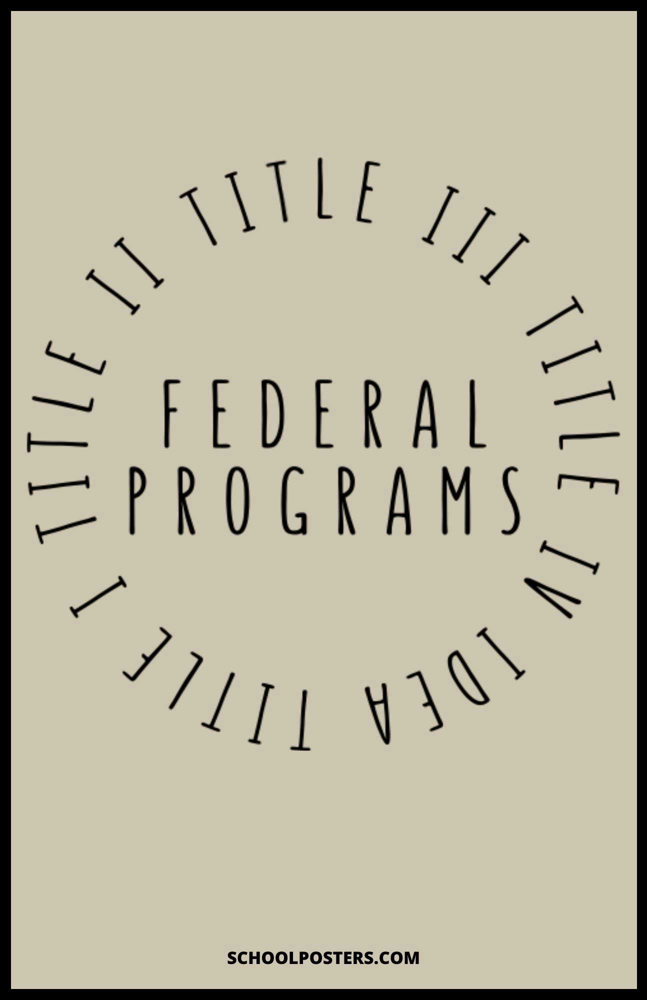 Federal Programs Poster