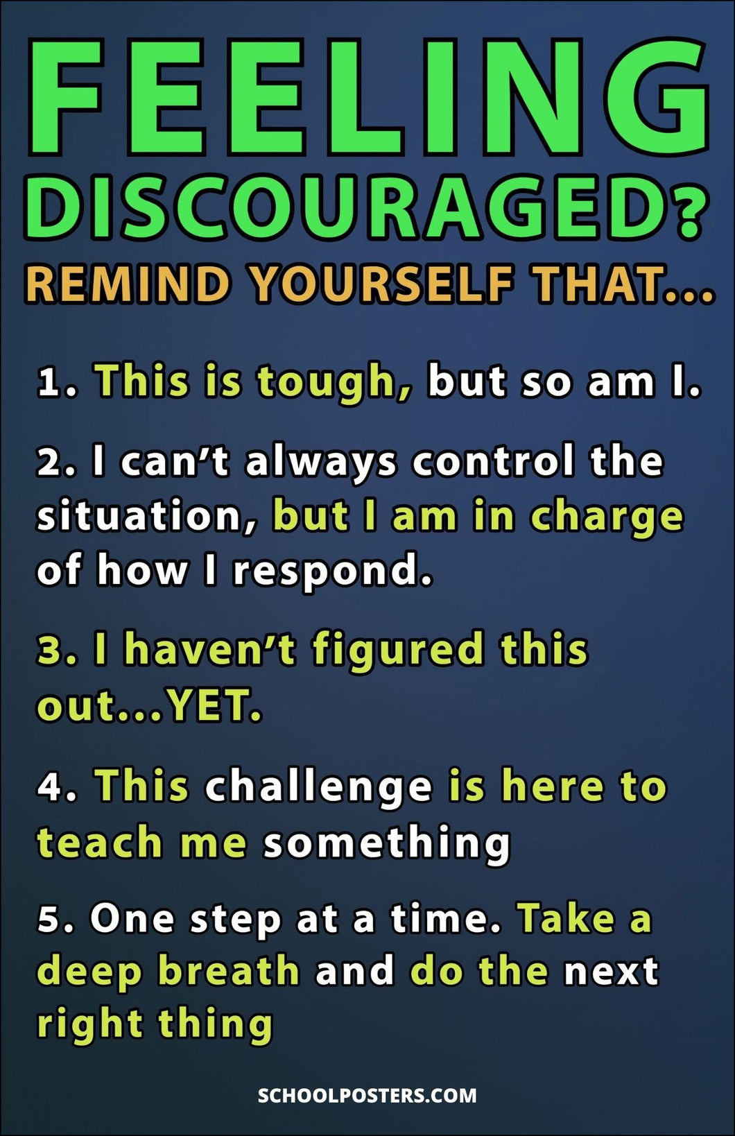 Feeling Discouraged? Poster