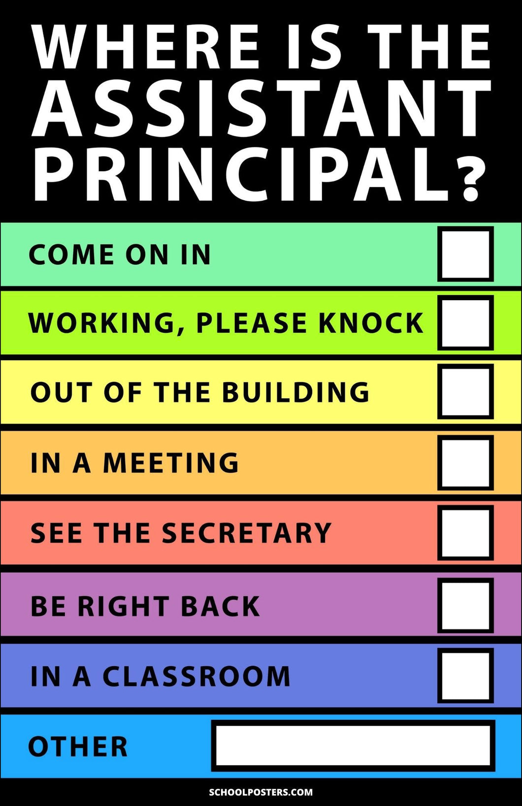 Where Is The Assistant Principal? Poster