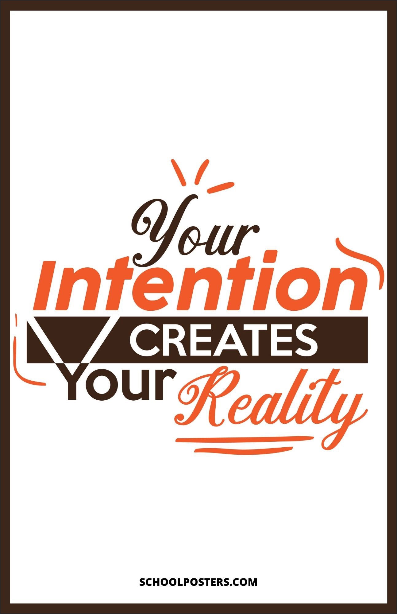 Intention Creates Reality Poster
