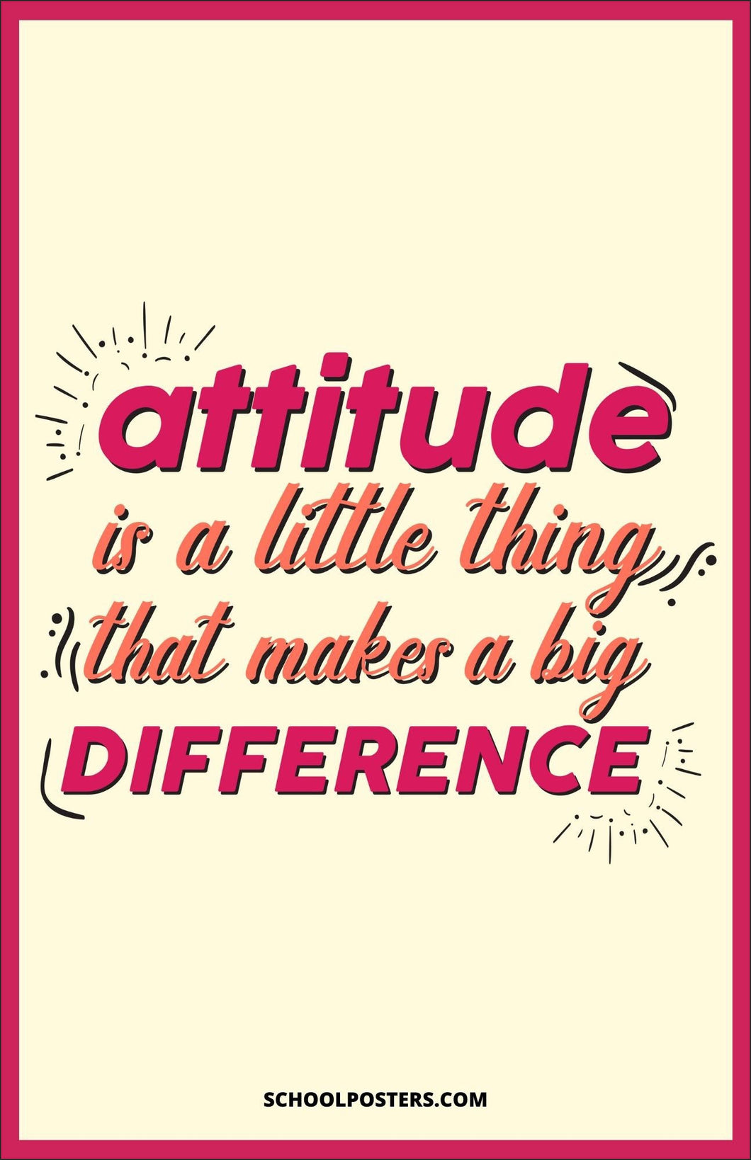 Atttitude Make A Big Difference Poster